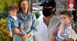 Burak Özçivit ile Fahriye Evcen’in oğlu Karan’ın Bodrum tatili sürüyor!