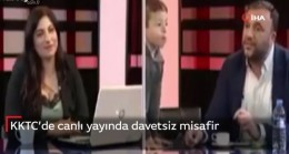 Canlı yayında sevimli baskın! KKTC televizyonunda davetsiz misafir gülümsetti.