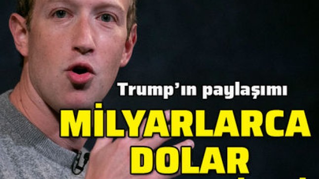 Trump’ın paylaşımı Zuckerberg’e 7,2 milyar dolar kaybettirdi!