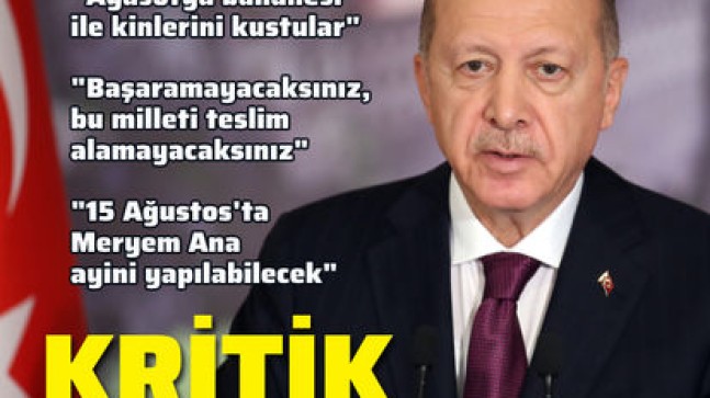 Son dakika haberi! Cumhurbaşkanı Erdoğan’dan önemli açıklamalar!