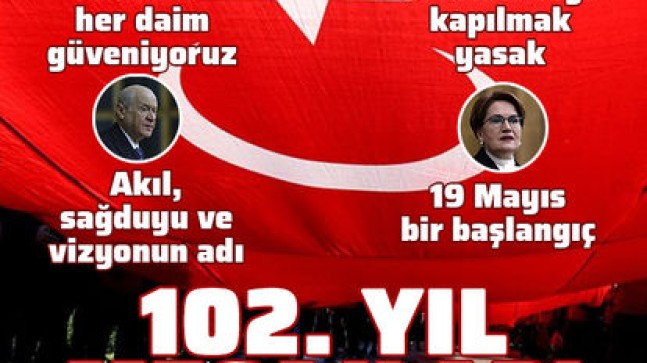 Liderlerden 19 Mayıs’ın 102’nci yıldönümü için mesajlar ..