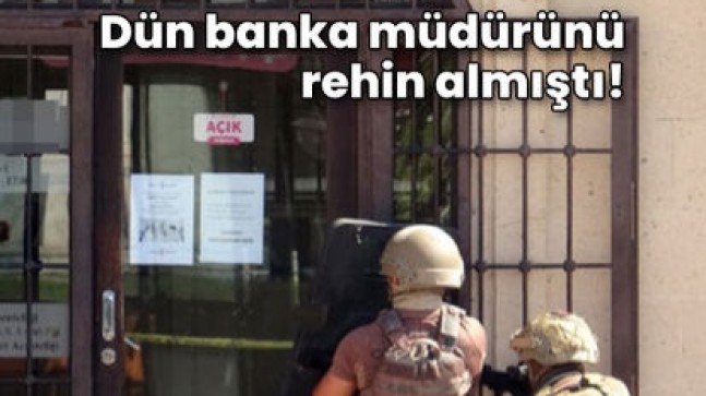 Banka müdürünü, hesabına 2 milyon lira havale ettirmek için rehin almış