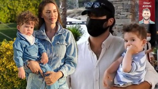 Burak Özçivit ile Fahriye Evcen’in oğlu Karan’ın Bodrum tatili sürüyor!