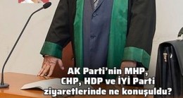 AK Parti heyetinden MHP, CHP, HDP ve İYİ Parti’ye ‘Çoklu Baro’ ziyareti.