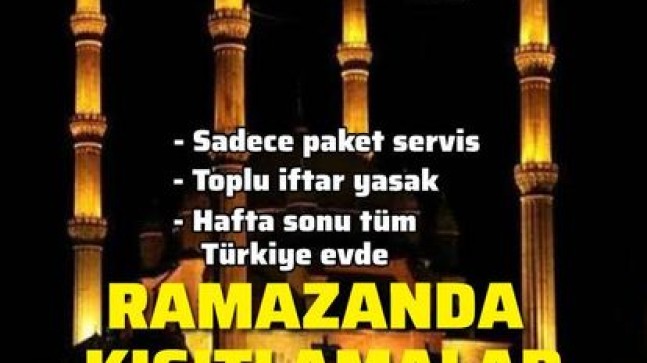 Cumhurbaşkanı Erdoğan: Ramazan ayında toplu iftar ve sahur etkinlikleri yapılmayacak!